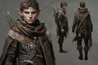 draw a fantasy character art and dnd character