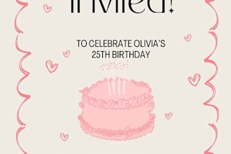 design birthday or wedding invitation card