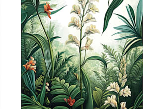 make botanical illustration, concept art, sketches for book