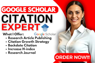 publish articles, increase citations for google scholar index journal research