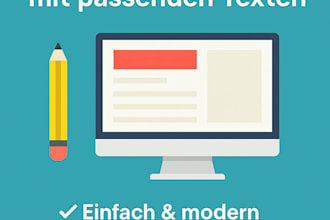 ich erstelle dir eine moderne webseite mit passenden texten