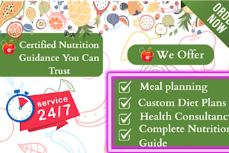 be your certified nutritionist and design personalised meal plans