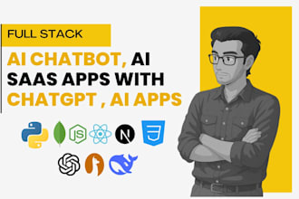 develop ai chatgpt mobile app, ai chatgpt website, ai saas app, and ai software