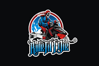 design mascot amazing ride industry logo