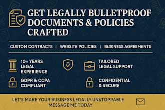 draft legally bulletproof contracts, policies, and agreements