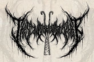do death, black metal, grindcore, hardcore band logo