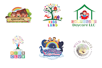 design daycare childcare baby shop school and kids logo