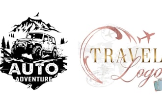 do minimal travel, hotel, adventure, vacation and agency logo design