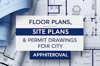 draw architectural floor plan site plan structural engineer and ful city permit