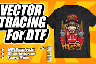 professional vector tracing for dtf printing
