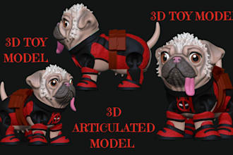 sculpt 3d articulated toy model bjd model 3d toys flexi models for 3d printing