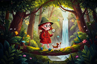 illustrate children story book illustration and children story book cover