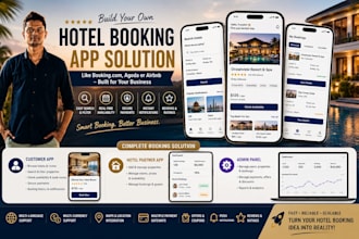 do hotel booking app for android and IOS quickly using ai