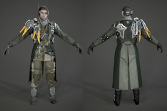 create highly detailed sfm model, gmod playermodel, tf2 model, mmd model, vrchat