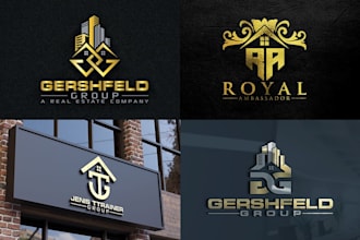 do modern property, construction, realtor, real estate and mortgage logo design
