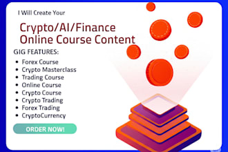 create online course content on crypto stocks forex ai earning and credit repair