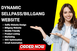 build dynamic digital products store billgang website sellpass sellfy website