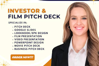 design a stunning pitch deck for your film project, TV web series, or screenplay