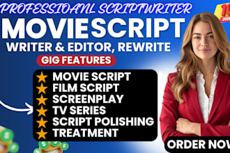 do movie script tv series screenplay feature film script novel adaption tv pilot