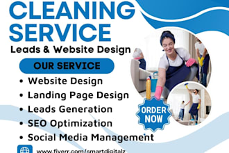 generate a commercial cleaning leads, residential, pressure washing website
