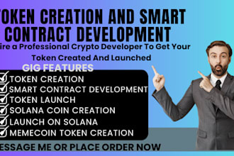 create custom erc20, bep20, token crypto smart contract, binance smart chain