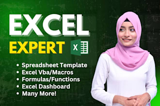 create custom excel spreadsheets, templates, formulas, and dashboard