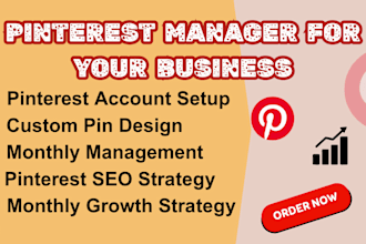 be your pinterest marketing manager setup and optimize seo pins, posts and board