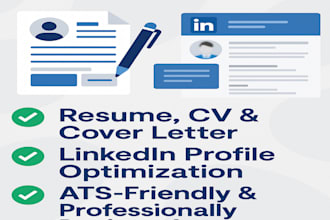 design your CV, cover letter, resume and optimize your linkedin profile