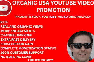 do organic youtube video promotion to get  1 million USA views