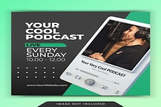 do eye catching spotify banner for music artist or podcast