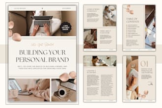 design editable canva ebook, workbook, pdf lead magnet, canva ebook and workbook