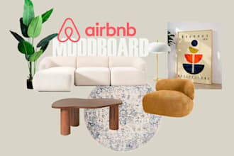 design a professional airbnb moodboard to boost your space