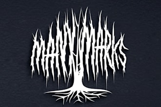 design black, death metal, grindcore deathcore band logo