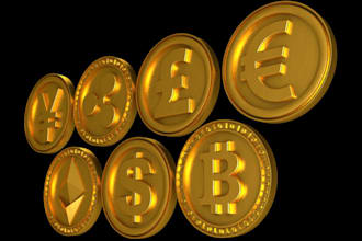 sculpt printable 3d silver and gold coin medal cryptocurrency bitcoin bagde logo