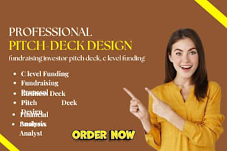 do fundraising pitch deck, financial model presentation, slide deck for startup