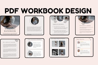 journal design, workbook ,cover page, notebook planners, create lead magnet  PDF