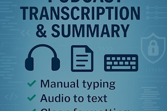 transcribe your podcast audio and write a brief summary