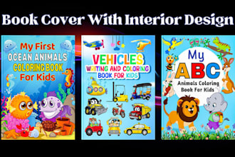 design kids activity book coloring handwriting workbook for amazon KDP