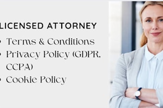 write terms and conditions and gdpr privacy policy
