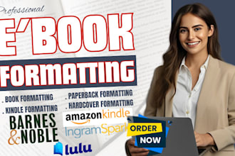 professionally format your ebook for kindle and paperback publishing, amazon