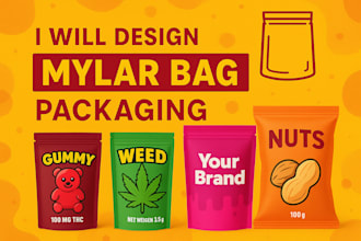 design custom premium mylar bag packaging for your product