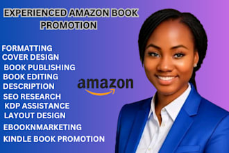book cover design amazon kdp ads book promotion, write grant proposal, research