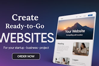 build a super clean one pager website in 3 days ready to go