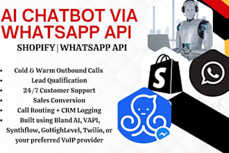 build shopify ai whatsapp API chatbot to recover carts and boost shopify sales