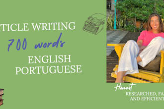 write articles or brand content in english or portuguese