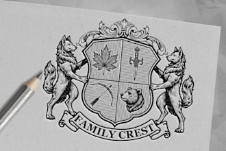 design custom symbolic logo family crest emblem and coat of arms