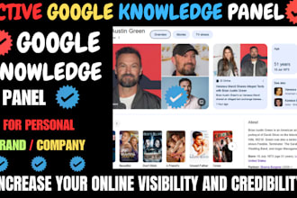build standard verified google knowledge panel for brand, personal and company