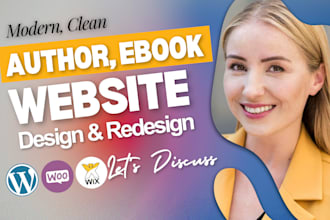 design a wordpress book author website or ebook landing page with 3d animation