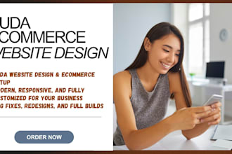 do responsive duda ecommerce website design, redesign, and bug fixes