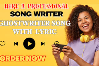 ghostwrite your song lyric and tune any music